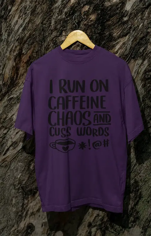 Mens Oversized Classic T-Shirt Caffeine - Purple / XS