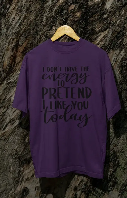 Mens Oversized Classic T-Shirt Energy - Purple / XS