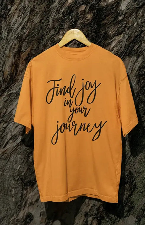 Mens Oversized Classic T-Shirt Find Joy - Golden Yellow / XS