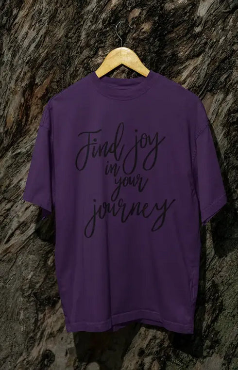 Mens Oversized Classic T-Shirt Find Joy - Purple / XS