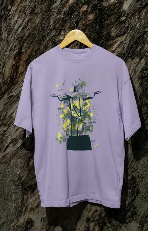 Mens Oversized Classic T-Shirt God - Lavender / XS