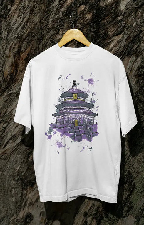 Mens Oversized Classic T-Shirt Pagoda - White / XS