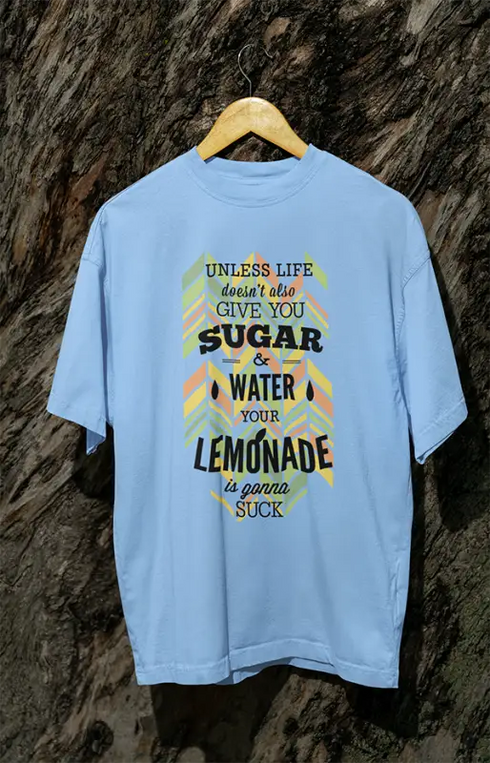 Mens Oversized Classic T-Shirt SugarInLife - Baby Blue / XS
