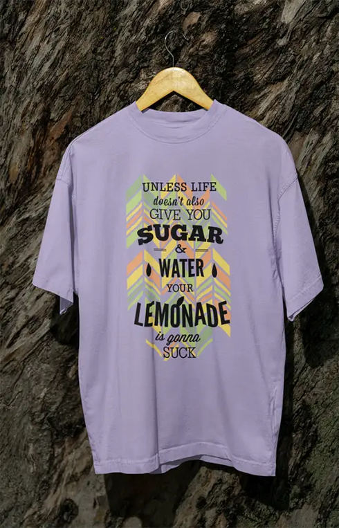 Mens Oversized Classic T-Shirt SugarInLife - Lavender / XS