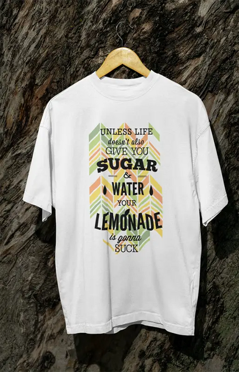 Mens Oversized Classic T-Shirt SugarInLife - White / XS