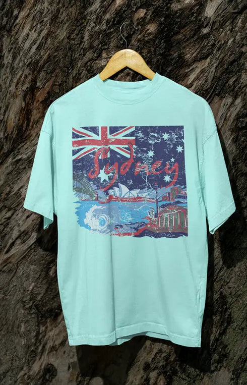 Mens Oversized Classic T-Shirt Sydney - Mint / XS