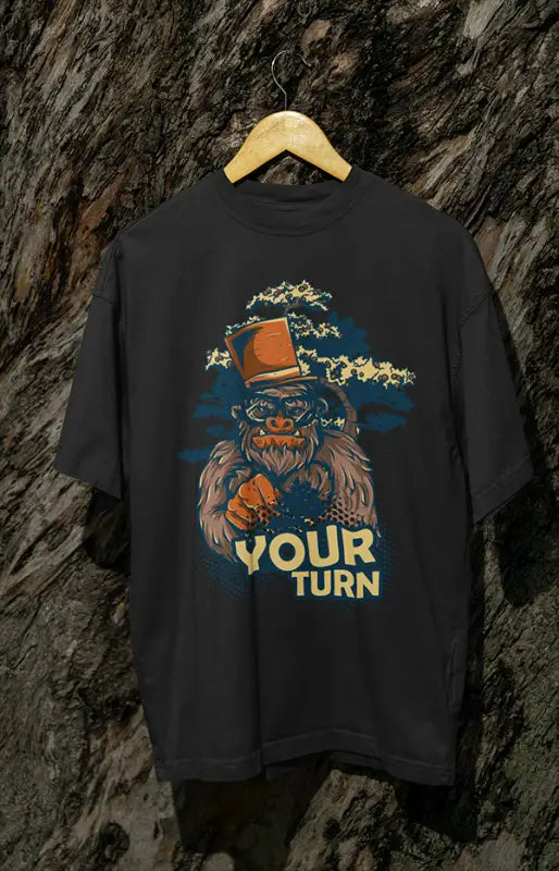 Mens Oversized Classic T-Shirt Your Turn - Black / XS