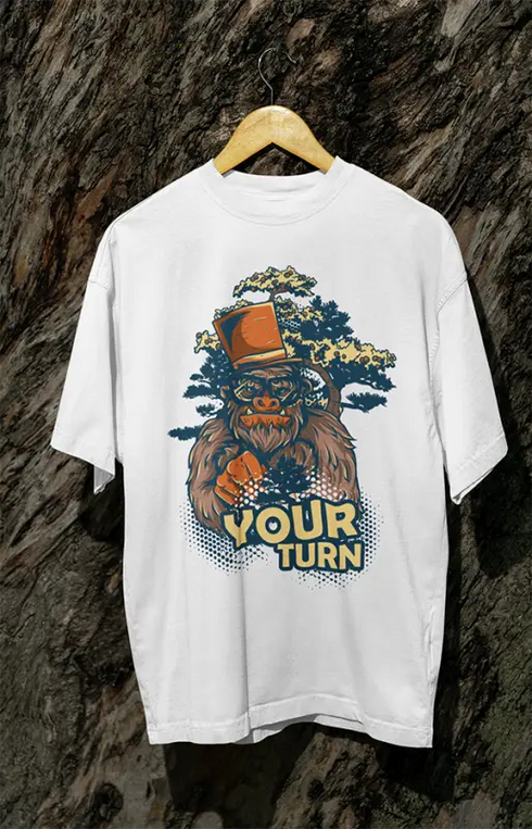 Mens Oversized Classic T-Shirt Your Turn - White / XS