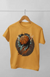 Men’s Round Neck Half Sleeve Splashing Ball - S / Mustard Yellow
