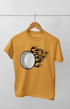 Men’s Round Neck Half Sleeve White Call - S / Golden Yellow
