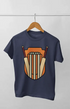 Men’s Round Neck Half Sleeve Wickets Concept - S / Navy Blue