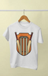 Men’s Round Neck Half Sleeve Wickets Concept - S / White