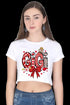 Womens Crop Top Red Gigi - White / XS
