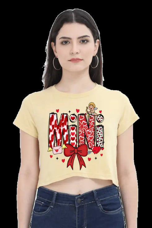 Womens Crop Top Red Mini - Beige / XS