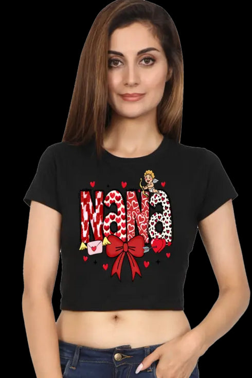 Womens Crop Top Red Nana