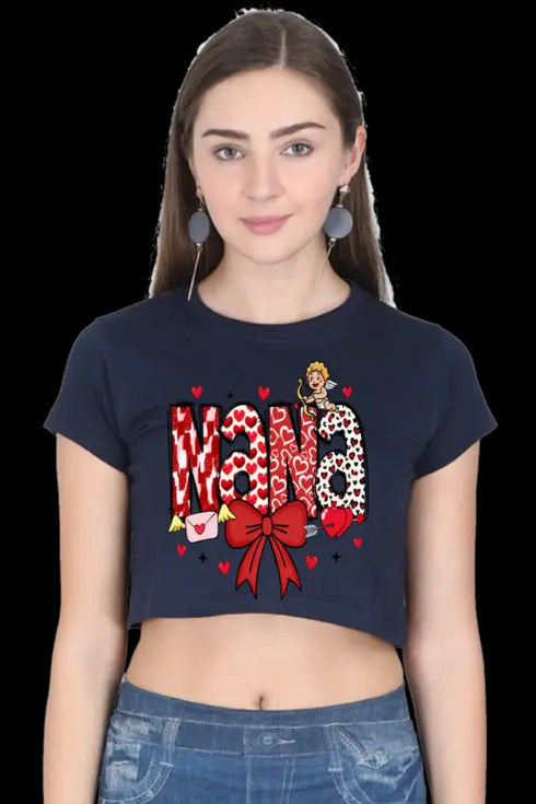 Womens Crop Top Red Nana