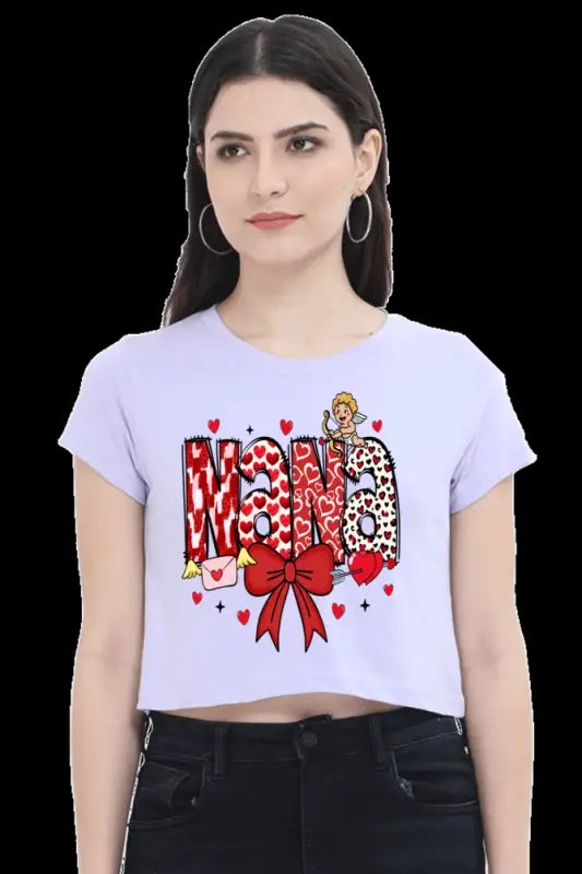 Womens Crop Top Red Nana - Lavender / XS