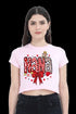 Womens Crop Top Red Nana - Light Baby Pink / XS
