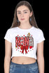 Womens Crop Top Red Nana - White / XS