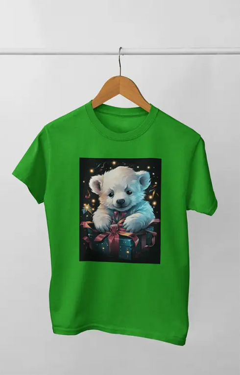 Women’s Half Sleeve Round Neck ChristmasAdorable - Flag Green / S