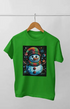Women’s Half Sleeve Round Neck Christmasbright - Flag Green / S