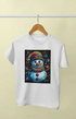 Women’s Half Sleeve Round Neck Christmasbright - White / S
