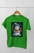 Women’s Half Sleeve Round Neck Christmascute - Flag Green / XL
