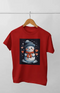 Women’s Half Sleeve Round Neck Christmascute - Red / XL