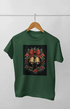 Women’s Half Sleeve Round Neck ChristmasElegant - Bottle Green / XL