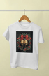 Women’s Half Sleeve Round Neck ChristmasElegant - White / XL
