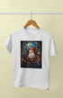 Women’s Half Sleeve Round Neck ChristmasSantaDeco - White / XL