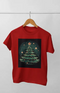 Women’s Half Sleeve Round Neck ChristmasTreem - Red / XL