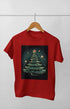Women’s Half Sleeve Round Neck ChristmasTreem - Red / XL