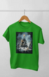 Women’s Half Sleeve Round Neck Christmaswatercolor - Flag Green / XL