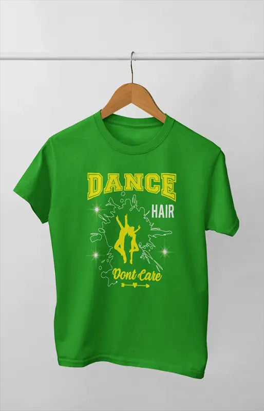 Women’s Half Sleeve Round Neck Dance Hair - XS / Flat Green - Women’s T-shirt