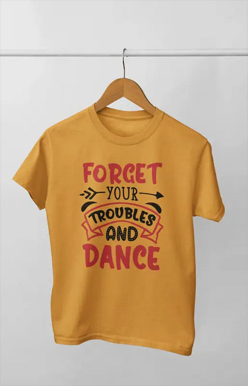 Women’s Half Sleeve Round Neck Forget Yr - XS / Golden Yellow