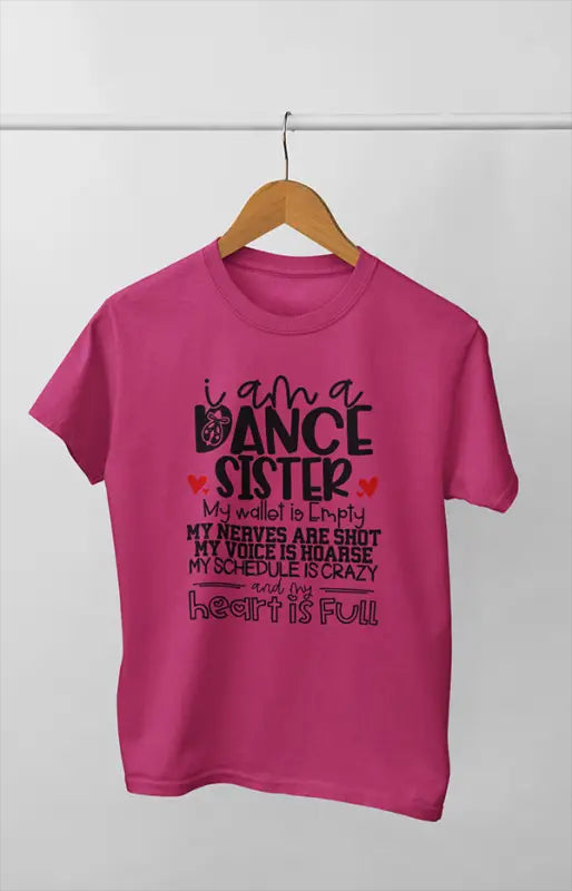 Women’s Half Sleeve Round Neck I am Dance - S / Pink