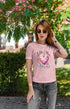 Women’s Half Sleeve Round Neck Little Miss February - Light Baby Pink / XL