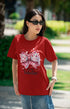 Women’s Half Sleeve Round Neck Little Miss Valentine - Red / XS