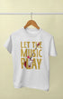 Women’s Half Sleeve Round Neck Music Play - XS / White