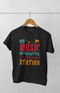 Women’s Half Sleeve Round Neck Music Station - XS / Black