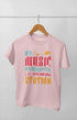 Women’s Half Sleeve Round Neck Music Station - XS / Light Pink