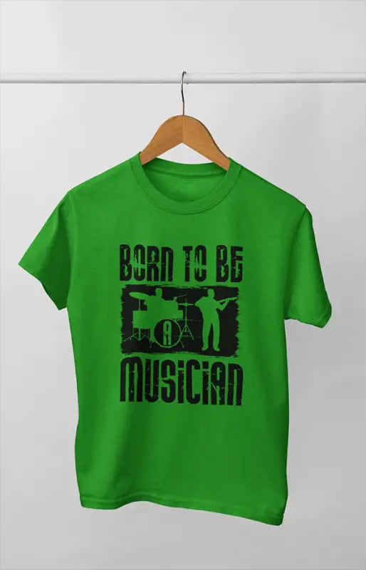 Women’s Half Sleeve Round Neck Musician - XS / Flat Green