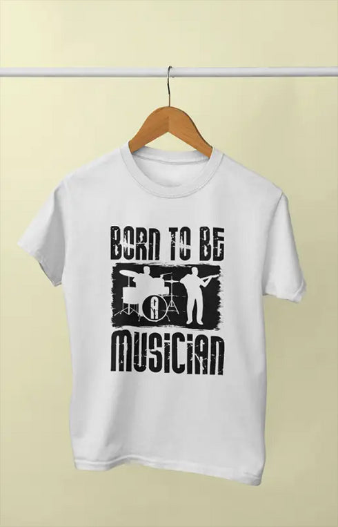 Women’s Half Sleeve Round Neck Musician - XS / White