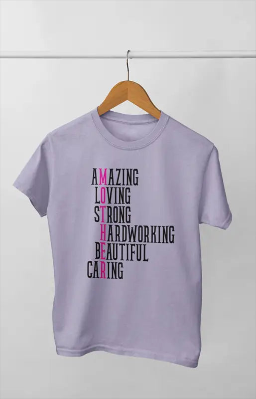 Women’s Half Sleeve Round Neck Tshirt Amazing - XS / Lavender