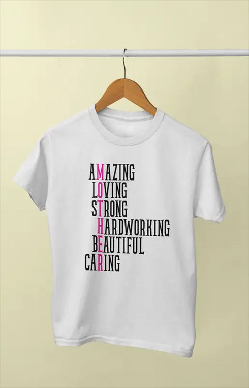 Women’s Half Sleeve Round Neck Tshirt Amazing - XS / White