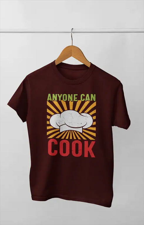 Women’s Half Sleeve Round Neck Tshirt AnyoneCook - XS / Maroon