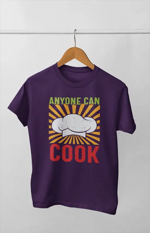 Women’s Half Sleeve Round Neck Tshirt AnyoneCook - XS / Purple