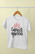 Women’s Half Sleeve Round Neck Tshirt CancerQueen - XS / White