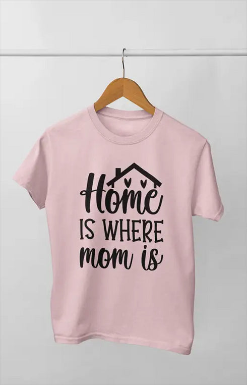 Women’s Half Sleeve Round Neck Tshirt Homeiswhere - XS / Light Pink